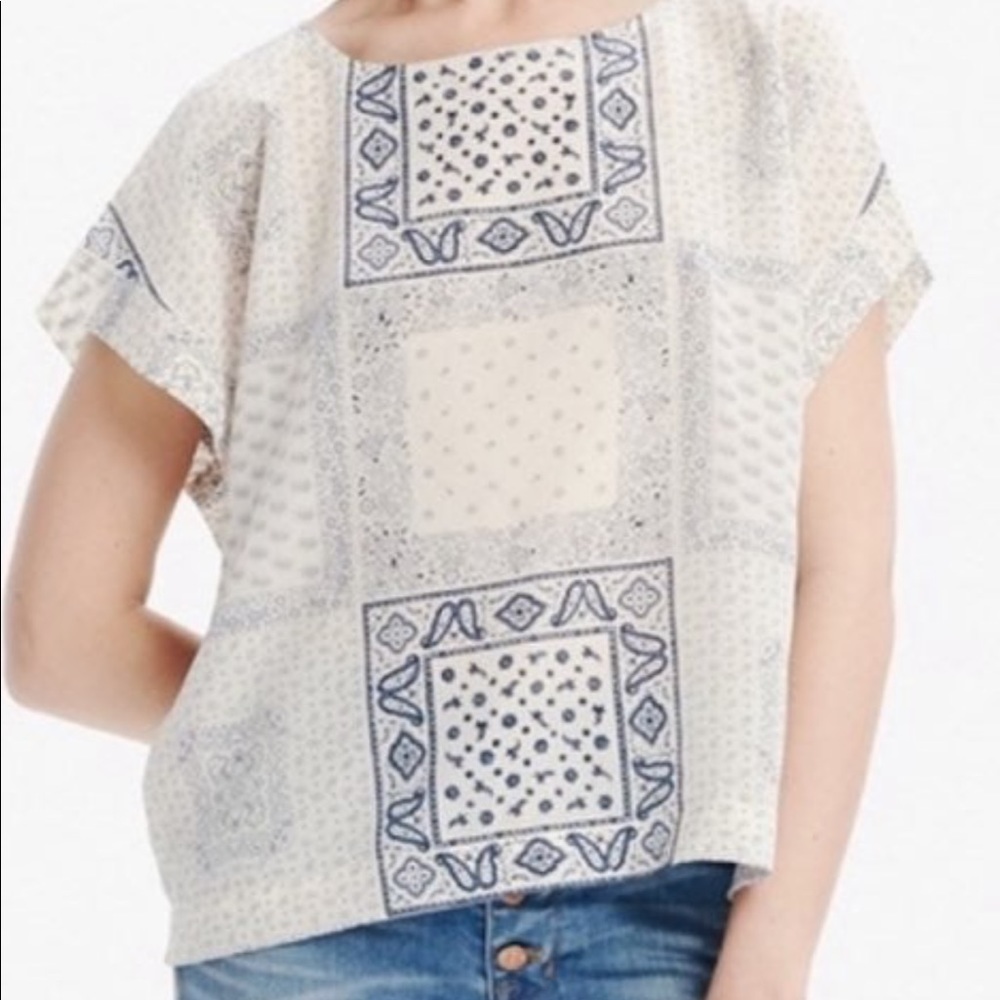 Madewell Kyoto Silk Top in Bandana Mix